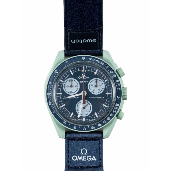 スワッチ メンズ ウオッチ 添え物 X omega mission to earth 42粍 watch Blue