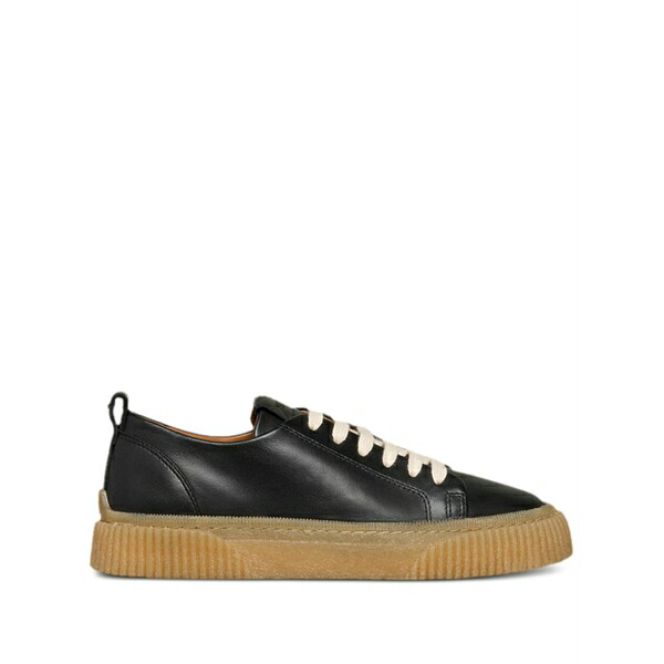 意中の女 メンズ スニーカー シューズ Lace up leather sneakers Black