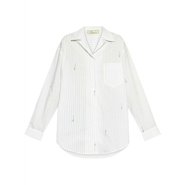 ブルマリン レディース プルオーバー トップス Striped shirt White