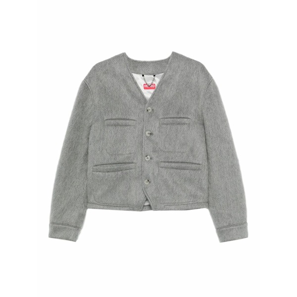 ケンゾー メンズ 上衣＆上衣 アウター Collarless jacket Grey