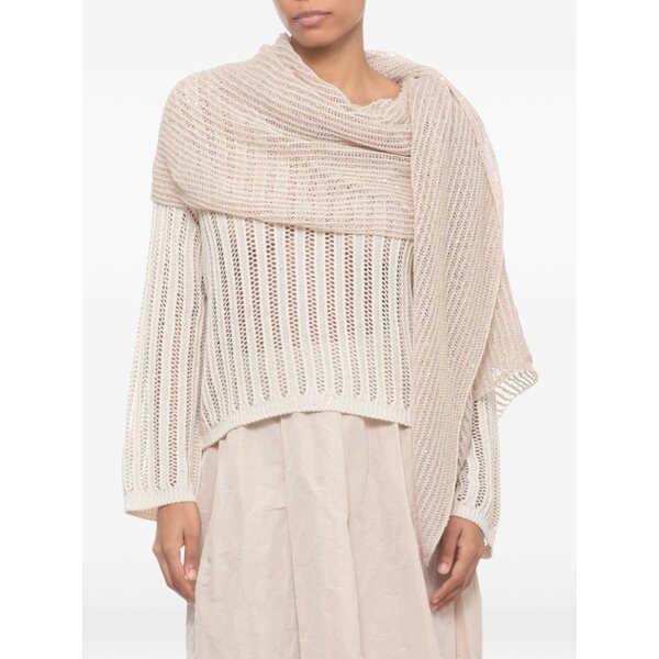 アントネリ レディース 編み物\u0026スウェーター アウター Sequin-embellished open-knit sweater Neutrals