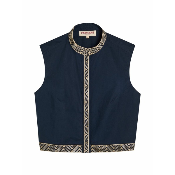 エン急性灰白髄炎?シレヌーセ レディース カットソー トップス Andorra embroidered top Blue