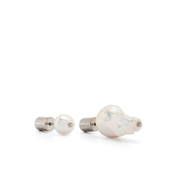 ジル・サンダー メンズ 輪っか 付属物 Pearl earrings  Silver