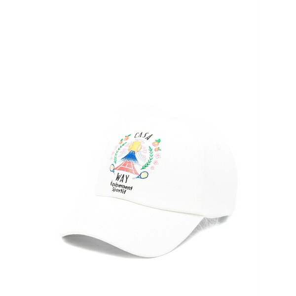 カサブランカ メンズ かぶり笠 佩び物 Casa way mountain baseball cap White