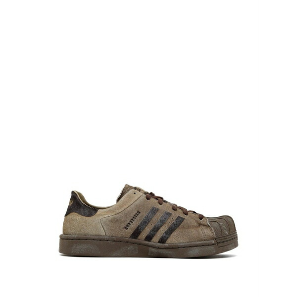アディダス レディース スニーカー シューズ Superstar pony-hair sneakers Brown｜asty