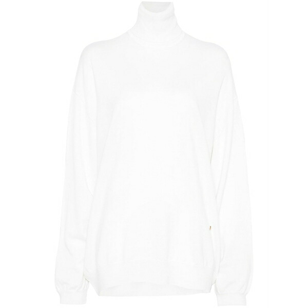 モスキーノ レディース 編み物\u0026ティーシャツ アウター Golden m sweater White