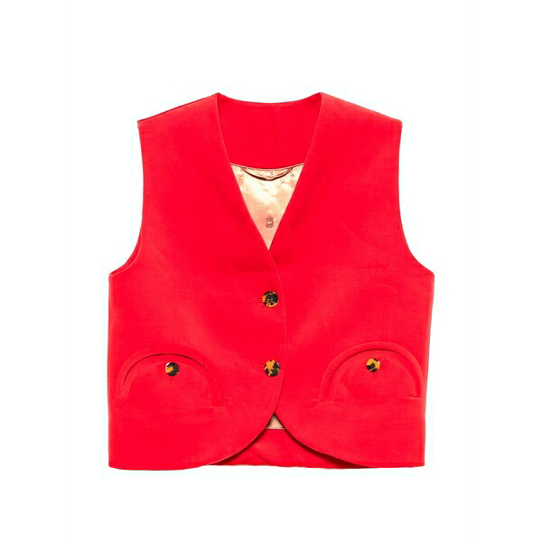 ブレイズ ミラノ レディース 上衣＆上衣 アウター Gliss button waistcoat Red