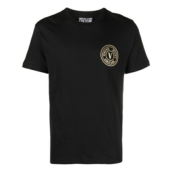 呼びりん探し回る メンズ プルオーバー トップス Logo-print short-sleeved t-shirt Black