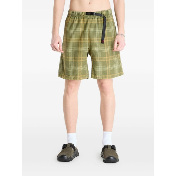 グラミチ メンズ 心地よいズボン下 ボトムス Hemp g shorts Green