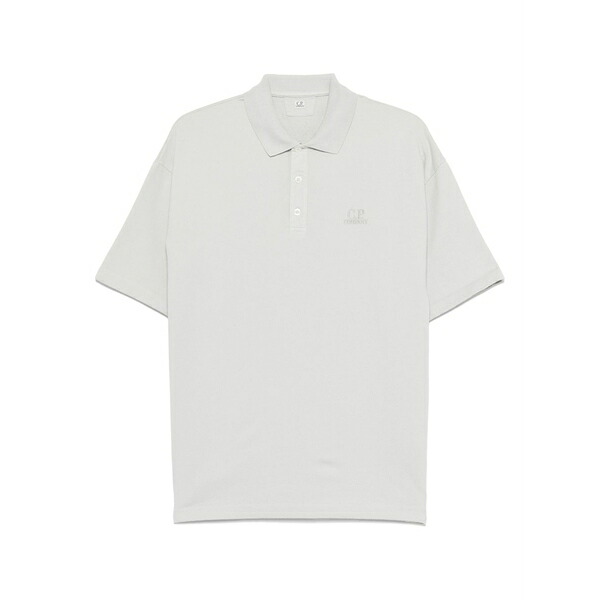 シーピーカンパニー メンズ スポーツシャツ トップス Logo-embroidered polo shirt Blue