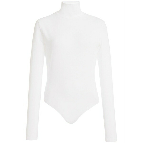 アナザー トゥモロー レディース ティーシャツ トップス Roll-neck long-sleeve bodysuit White