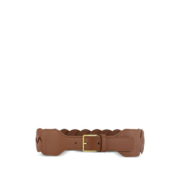 アルチュザラ レディース 三尺帯 付属物 Braided leather square-buckle belt  Brown