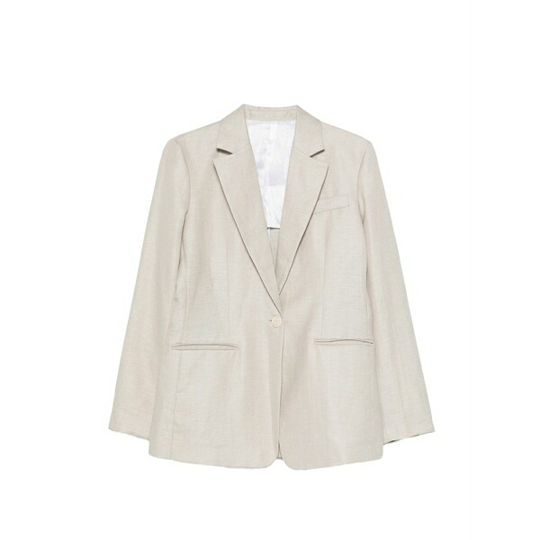 PTトリノ レディース 上衣＆上衣 アウター Lidia single-breasted notched-lapels blazer Neutrals