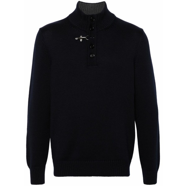 フェイ メンズ 編み物\u0026スウェーター アウター Turtleneck virgin wool sweater Blue