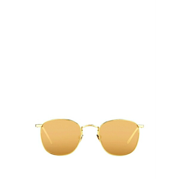 リンダ ファロー レディース 黒眼鏡＆アイウェア 付属物 Square-frame sunglasses Gold