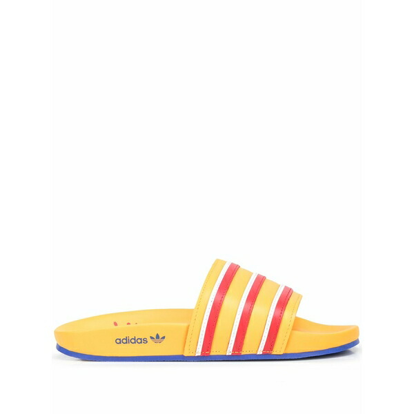 アディダス メンズ サンダル シューズ X mcdonalds stripe pattern slides Orange