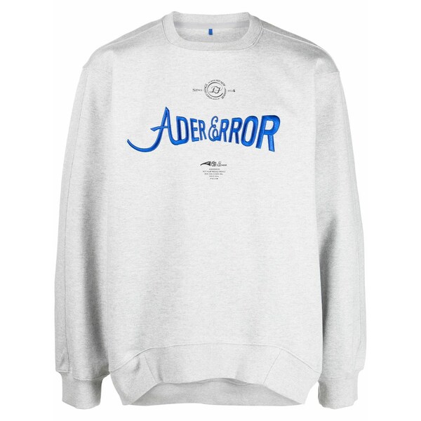 アーダーエラー メンズ パーカー・スウェットシャツ アウター Logo-print long-sleeve sweatshirt  Grey