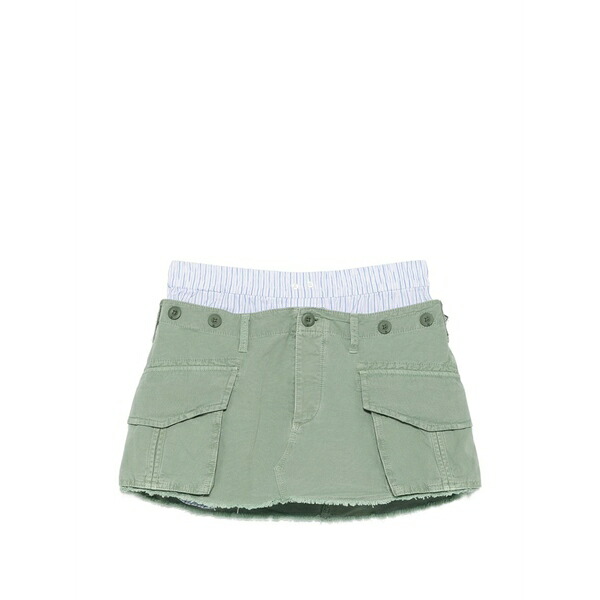 アレキサンダーワン レディース スコート ボトムス Cargo raw-cut skirt Green