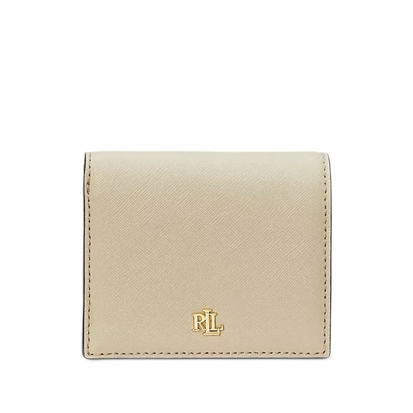 ラルフローレン レディース 紙入れ 付属品 Saffiano leather cardholder Neutrals