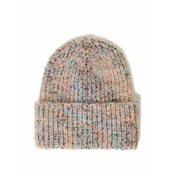 ツイン書き割り レディース 鳥打ち帽 付属物 Speckled ribbed beanie Neutrals