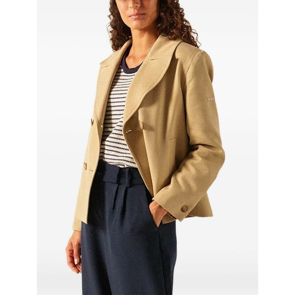 セイントジェームス レディース 上衣＆上衣 アウター Double-breasted notched-lapels blazer Neutrals