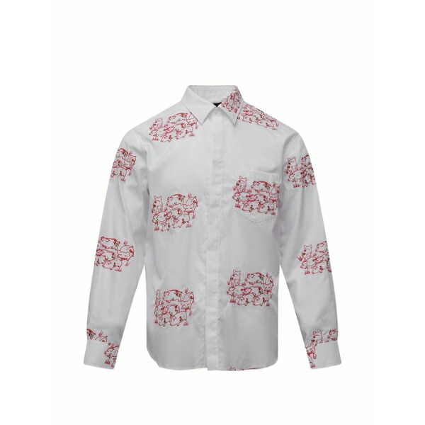 シモーネ・ロシャ メンズ ティーシャツ トップス Embroidered long-sleeve shirt White
