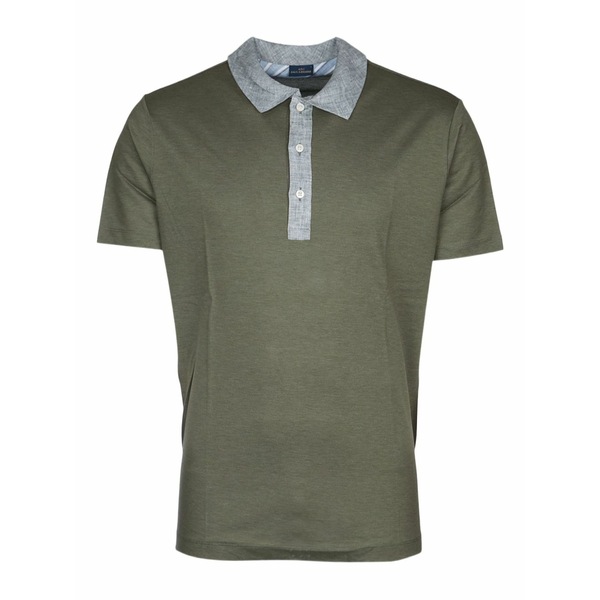 ポールアンドシャーク メンズ スポーツシャツ トップス Contrast-collar polo shirt Green
