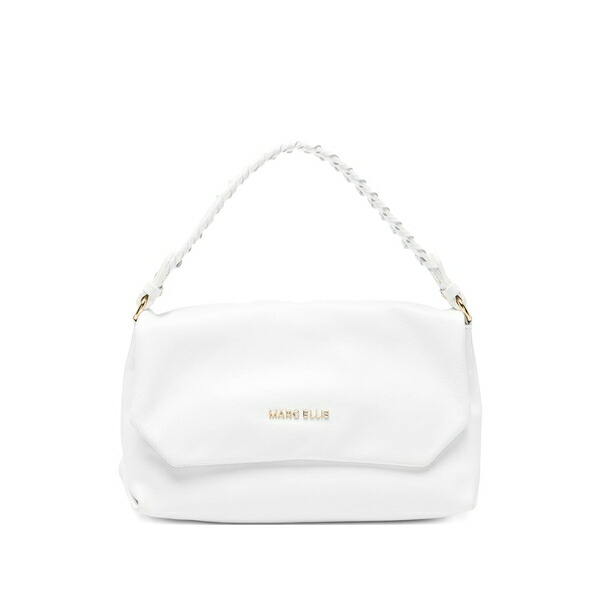マークエリス レディース ショルダーバッグ 御徒面子 Eloide braided-handle logo-plaque shoulder bag White