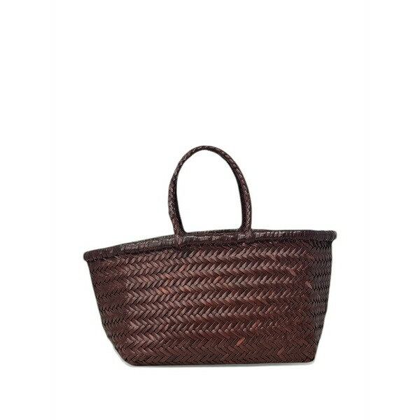 ダナキャラン レディース トートバッグ 御徒面子 Triple jump woven tote bag Brown