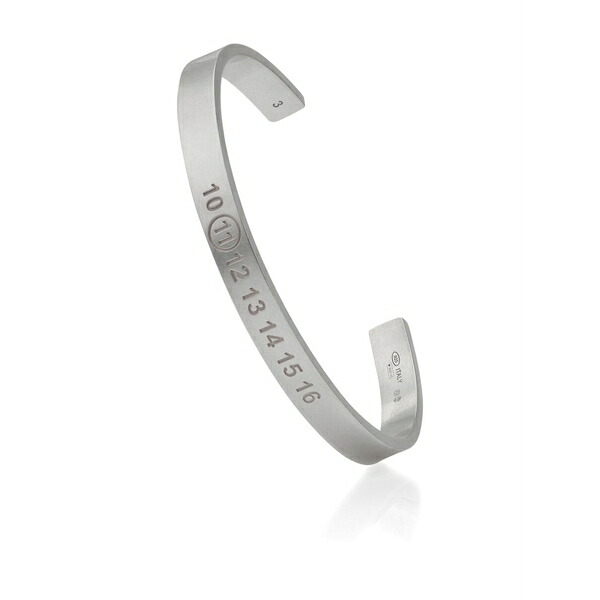 マルタンマルジェラ メンズ ブレスレット・バングル・アンクレット 付属物 Number reference cuff bracelet Silver