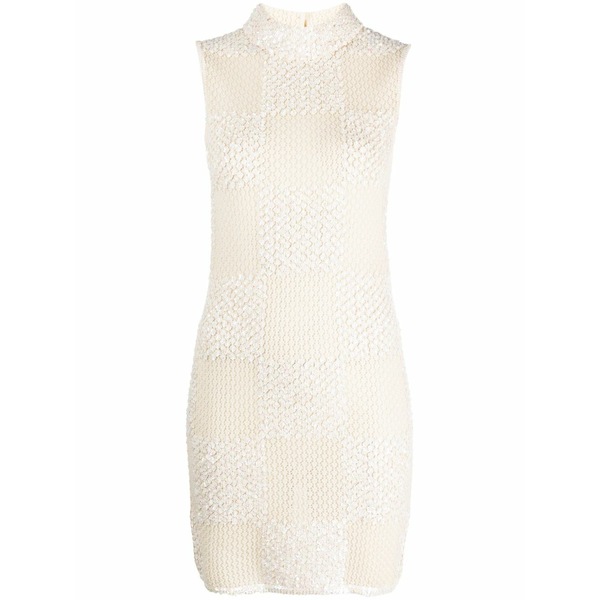 カサブランカ レディース ワンピース トップス Sequin-embellished knit dress Neutrals｜asty
