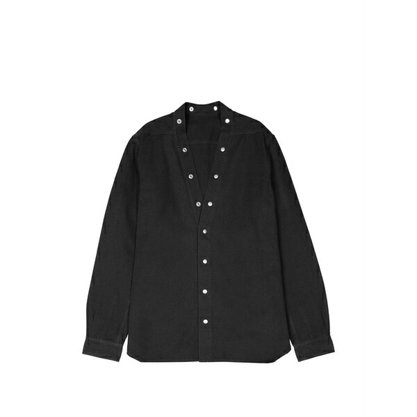 リックオウエンス メンズ プルオーバー トップス Larry press-stud shirt Black