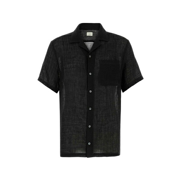 ル・カシャ メンズ プルオーバー トップス Botad pocket shirt Black