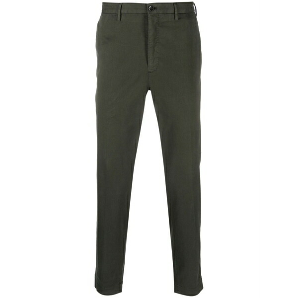 インコテックス メンズ 心地好いズボン下 ボトムス Low-rise straight-leg trousers Green