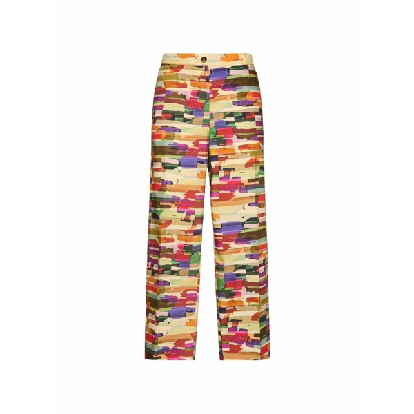 エレナ 食用粉 レディース 心地よいズボン下 ボトムス Multicolour print trousers Neutrals