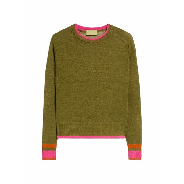 モモン レディース 編み物\u0026スウェーター アウター Rio contrast-trim sweater Green