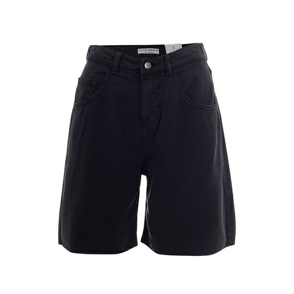 アイコン ジーンズ レディース 心地好いズボン下 ボトムス Lea denim shorts Black