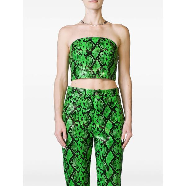 サイモン鏡鑑 レディース カットソー トップス Twister top Green