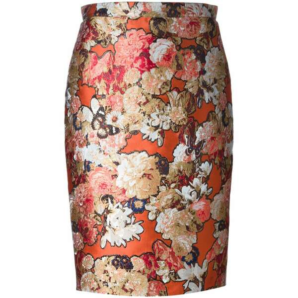 ジバンシー レディース スコート ボトムス Floral jacquard skirt Yellow