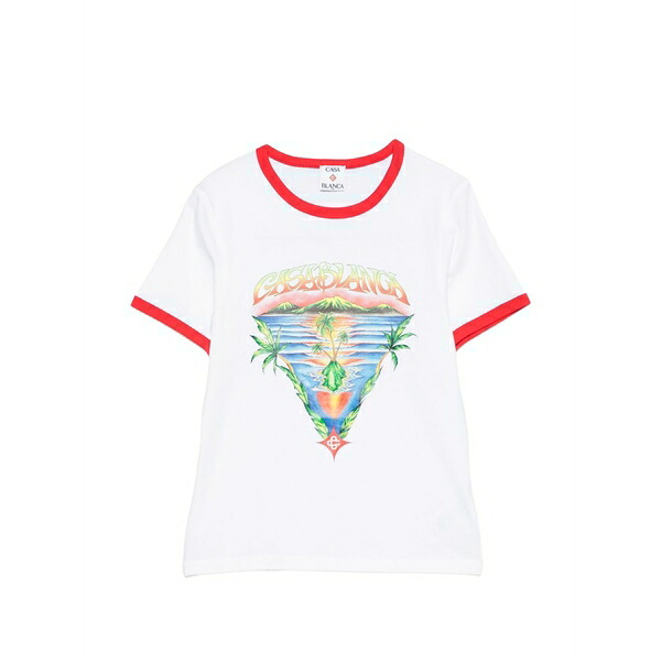 カサブランカ レディース プルオーバー トップス Graphic t-shirt White