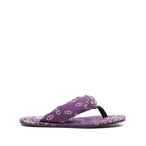 ジ アティコ レディース サンダル シューズ Bandana-print flat slides Purple