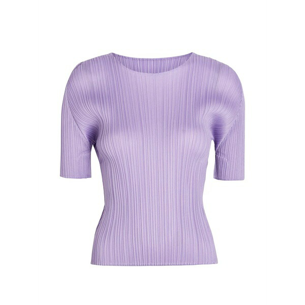 イッセイミヤケ レディース プルオーバー トップス April short-sleeve top Purple