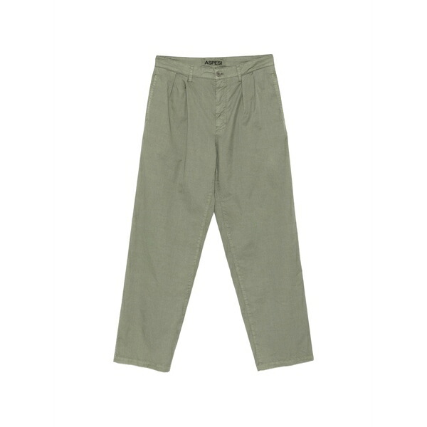 アスペジ メンズ 心地好いズボン下 ボトムス Button-fasteing trousers Green