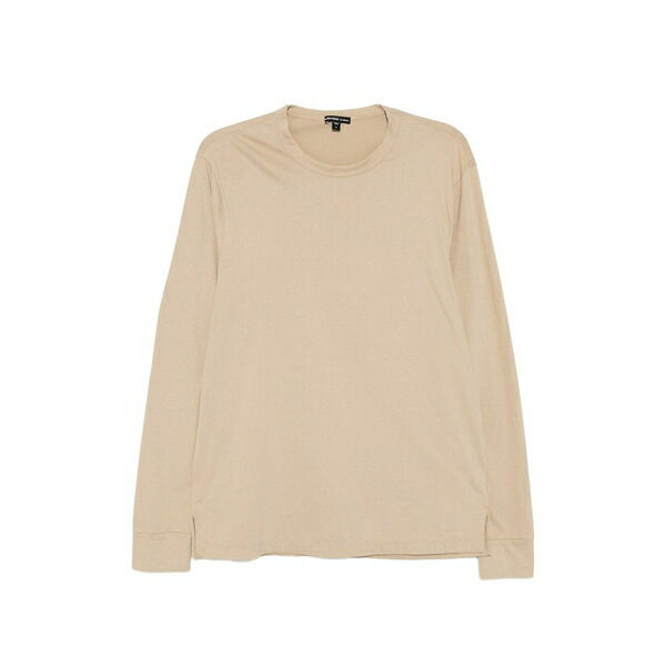 ジェームス がま口 メンズ プルオーバー トップス Jersey long-sleeve t-shirt Brown