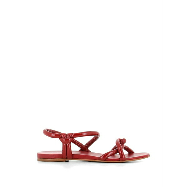 デル カルロ レディース サンダル シューズ Del carlo knot strap sandals Red