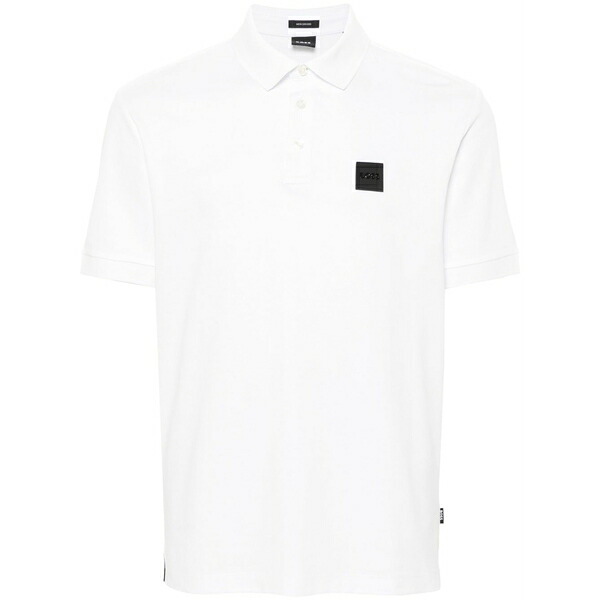 元締め メンズ スポーツシャツ トップス Appliqu￡-logo polo shirt White