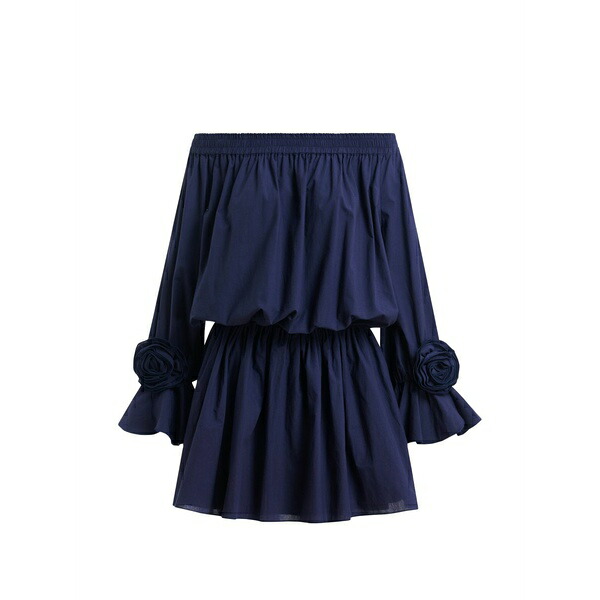 エッセンシャルアントワープ レディース 衣装 トップス Rosette-embellished mini dress Blue