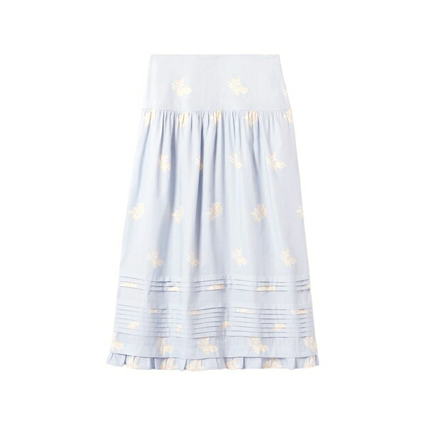 クローディピエルロ レディース スコート ボトムス Floral-print pleated a-line MIDI skirt Blue