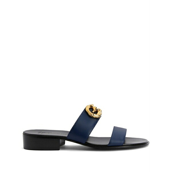 ジュゼッペザノッティ メンズ サンダル シューズ Gregorie logo-plaque sandals Blue