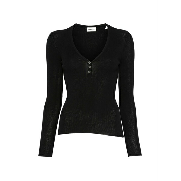 パロッシュ レディース ティーシャツ トップス V-neck t-shirt Black
